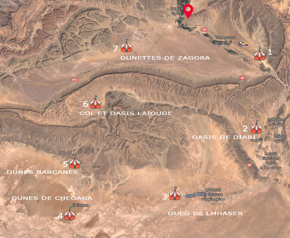 Désert dans la vallée du Drâa.